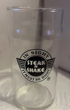 Vintage STEAK N' SHAKE 5” Glasses Tumbler - Nice