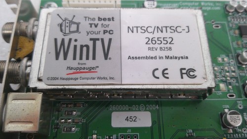 Hauppauge NTSC/NTSC-J 26552 Rev B258 (260000-02, 5187-7619) Card - Picture 7 of 7