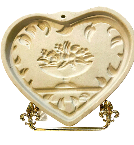 Vintage Pampered Chef Come to the Table Heart Stoneware Cookie Mold 1999 5.5"X6" - Picture 1 of 9