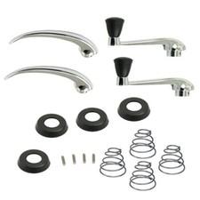 Vw Bug Window Winder Door Handle Kit. To 1966 Black Trim