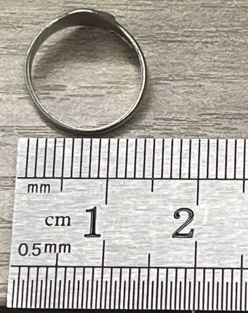 Antique c1910s 10k Solid White Gold Monogrammed D… - image 9