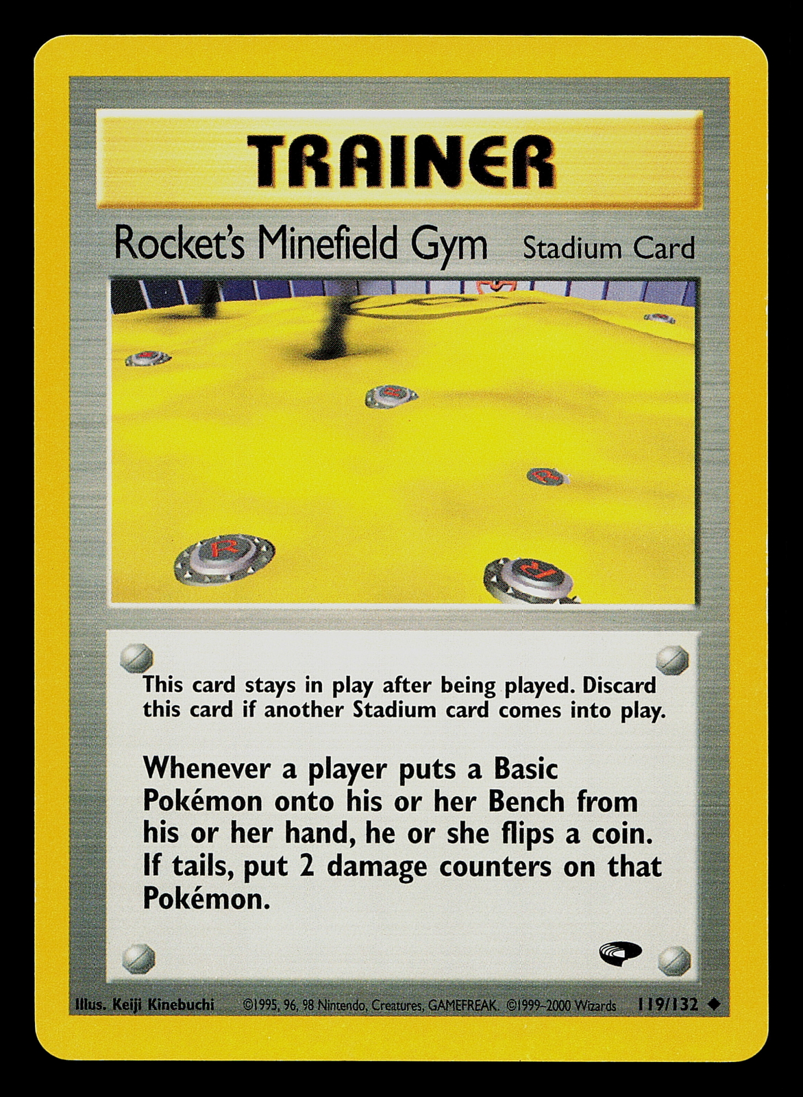 Pokemon Card - Rocket's Minefield Gym Gym Challenge Corrected 119/132 Uncommon