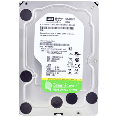 Hard Drive WD 4TB WD40EURX 64MB Cache  5400 RPM Sata III 3.5'' Inch Green Power