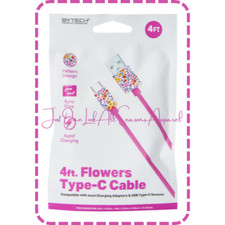 BYTECH Type-C 4ft Cable Flowers