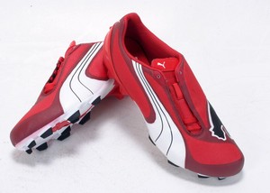 black and red puma football boots