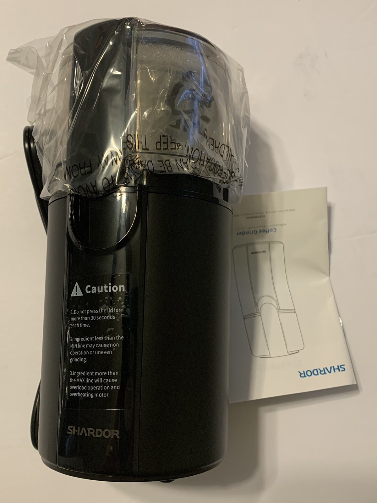 SHARDOR Coffee &Spice Grinders Electric, Stainless Steel Bowls,Black