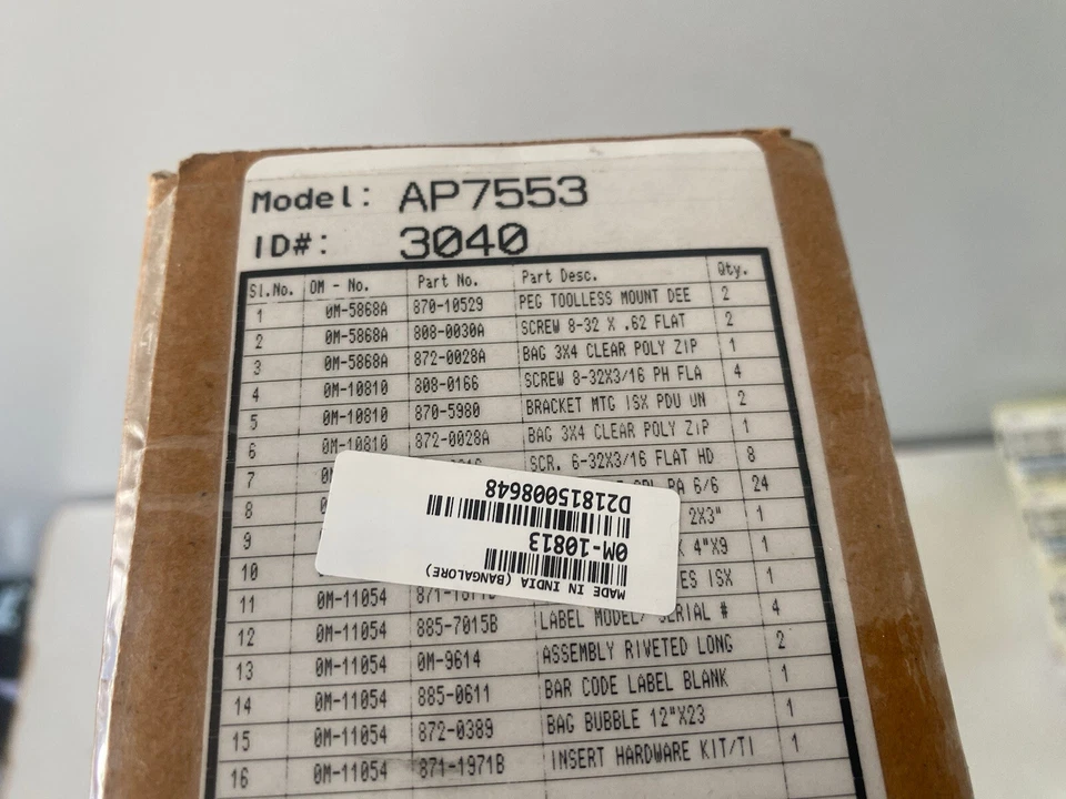 LOT OF 5 APC Accessori Kit Assy Basic Pdu 0M-10813 - Image 2 of 4