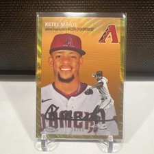 Ketel Marte 2023 Topps Chrome Platinum Gold Wave Refractor 195 50