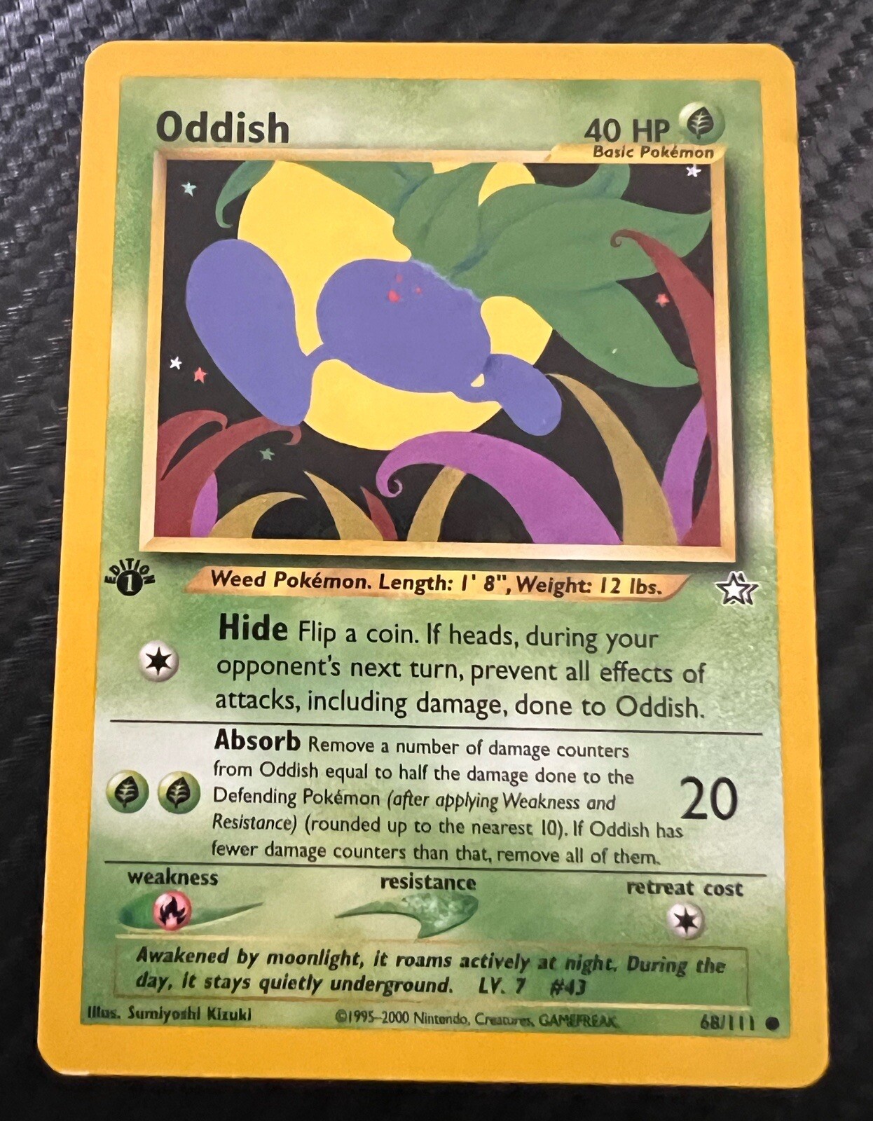 Oddish Neo Genesis 1st Edition - NM - 2000 Pokémon - 68/111
