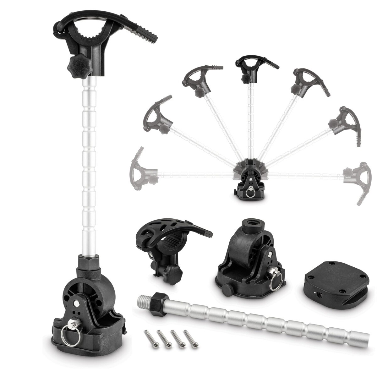 Trolling Motor Stabilizer Mount MKA-55 – Electric Steer Bow-Mount Kit For MinnKota Ulterra, Terrova & PowerDrive, Reduces Bounce & Vibration (Stainless Steel)