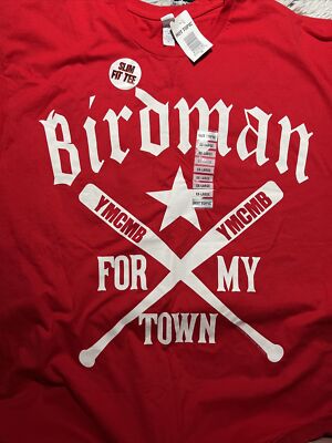 Birdman YMCMB Hot Topic T-Shirt Unisex XXL Slim Fit NWT *Flaw