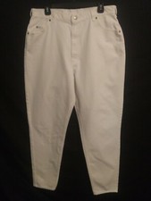 Vtg. Lee Sz.18 Tall High Waisted "Mom" Jeans USA 70-80's 100 cotton WHITE