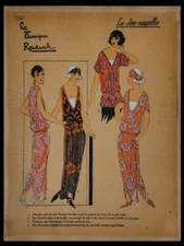 FRENCH ART DECO FASHION, TUNIC -1922 POCHOIR PRINT- IDEES NOUVELLES