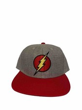 NWT The Flash Logo SnapBack Hat Embroidered Gray Red Yellow