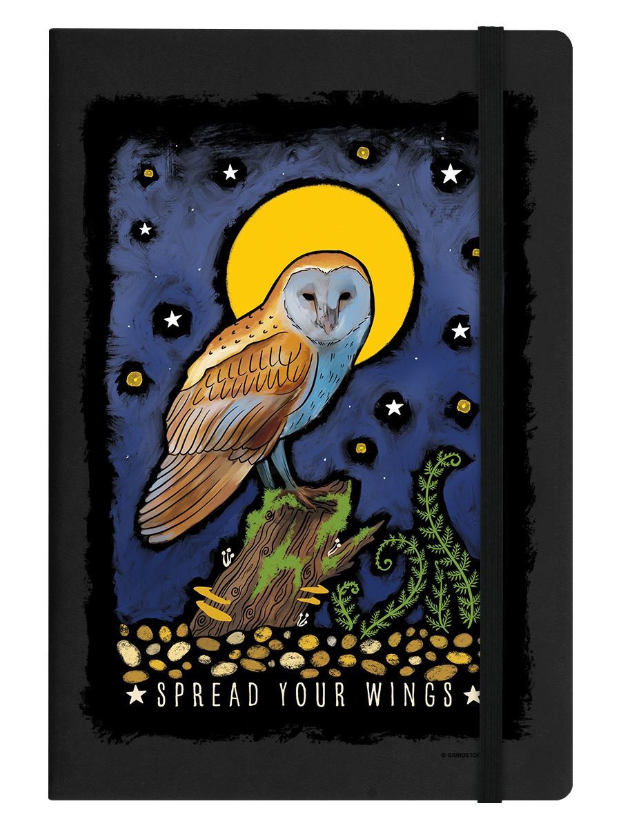 Notebook Majestic Flight Spread Your Wings A5 Hard Cover Black 14x21cm
