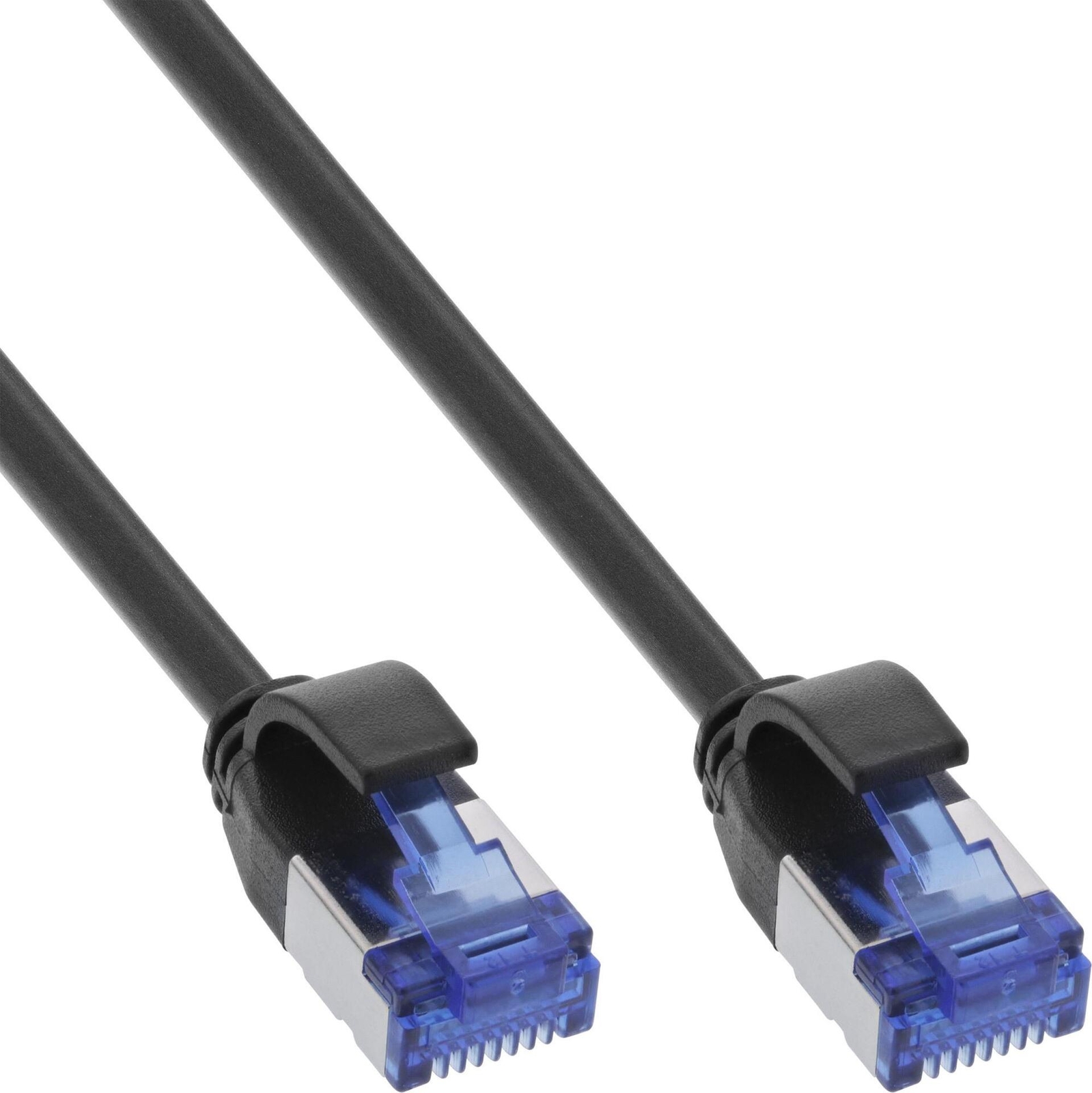 Cavo LAN Slim Cat.6A InLine 1m S/FTP TPE Nero | Alta Efficienza PoE