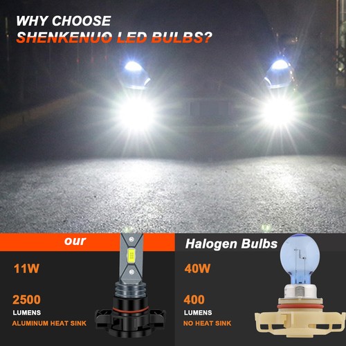 Kit de bombillas antiniebla LED blanco brillante 5202 2504 para Dodge Journey 2010-2018 2019 - Imagen 15 de 16