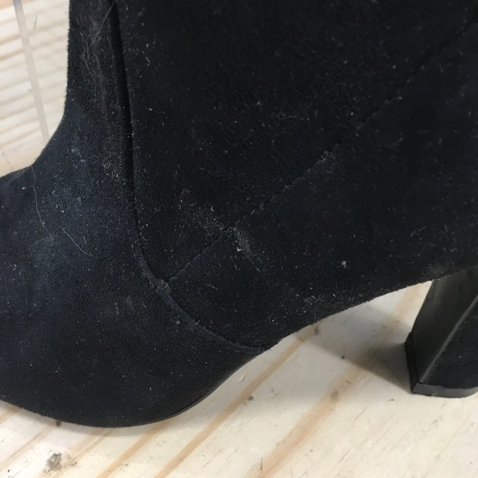 Liz Claiborne ботинки женщин 9,5 М высокий езды черный стороне молнии колена блок каблуки - Изображение 3 из 4