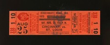 1973 Ken Griffey Sr DEBUT Full Unused Cincinnati Reds Ticket