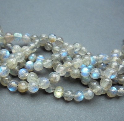 LOT DE 30 PERLES PIERRE NATURELLE PLAT INDE 6 mm LABRADORITE NATURAL STONE BEAD