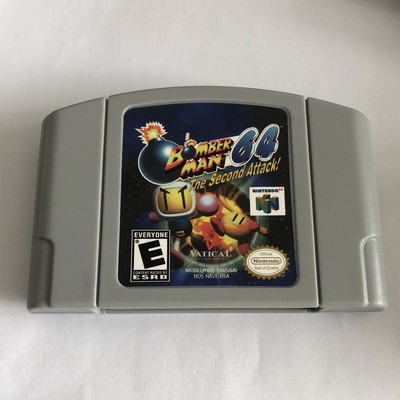 Bomberman 64 The Second Attack Games Cartridge  Card for N64 Console US Version