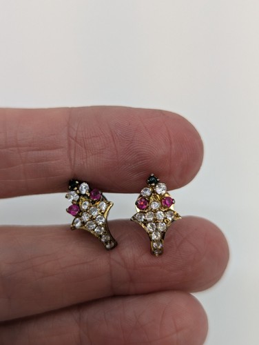 Vintage Seed Pearl and Quartz Bead Necklace and Crystal Rhinestone Earring Set - Picture 8 of 13