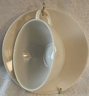 V007 Vintage Lenox Coupe Off White Flat Cup And Saucer — photo 2