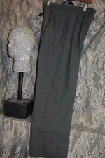  VINTAGE Army Pants Womens 15R AG-344 Slacks Green Poly Wool Serge 1986