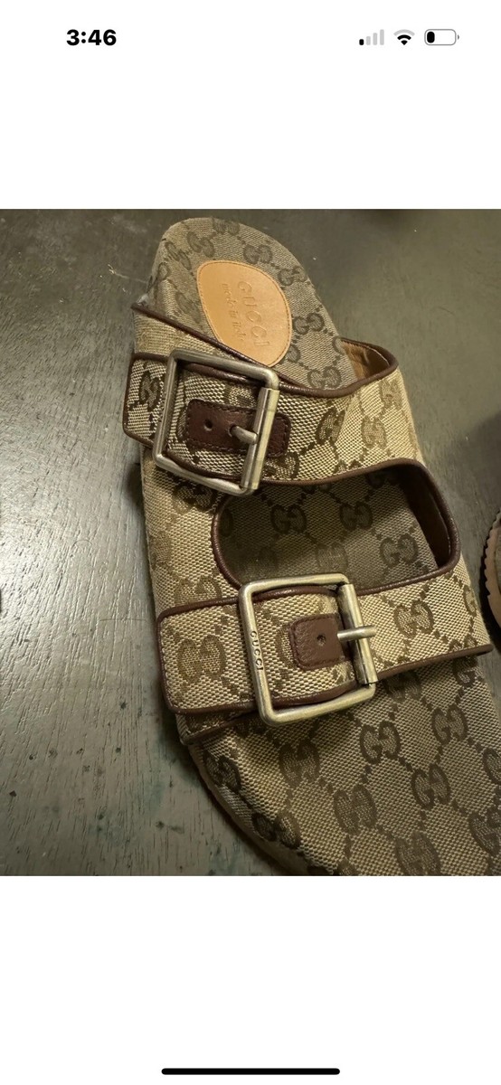 パーツ GUCCI - selle sanmarco mantra GUCCI Edition GUCCI SHOES TINSEL LEATHER MESH CRYSTAL BROOCH SANDALS