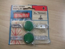 Vintage NOS Bicycle green  mini shine reflector by BIKE PALS
