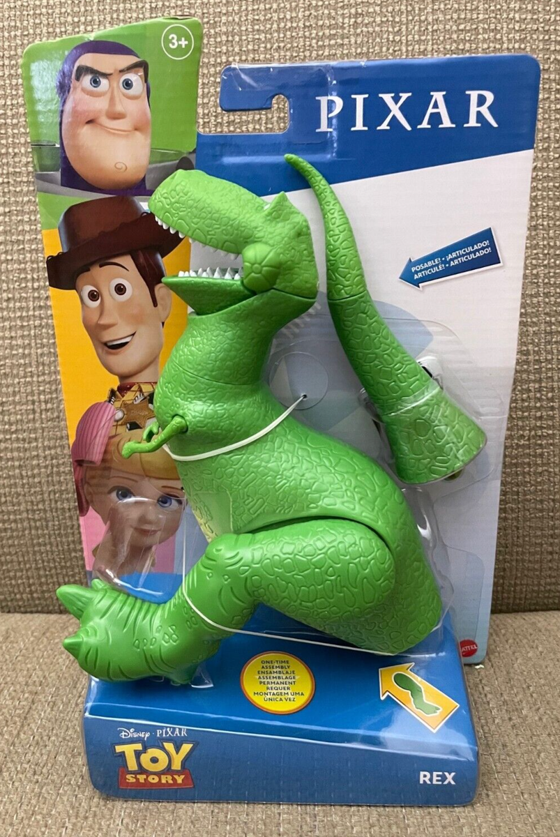 Disney Pixar Toy Story Rex Action Figure, 9.2-in Poseable GTT16