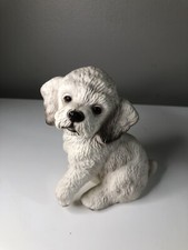 Vintage Harvey Knox Kingdom White Shih Tzu Poodle Figurine 2.5x3.5”