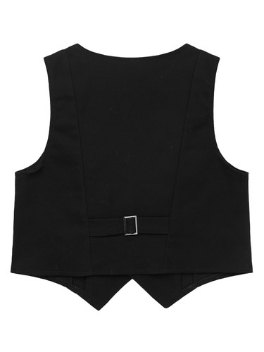 4Pcs Kids Boys Party Suits Long Sleeve Shirt Single-Breasted Vest Pants Tie Set - Picture 8 of 46