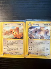 2003 Teddiursa 109/144 and Ursaring 110/144 TCG Pokemon Cards Good Condition.