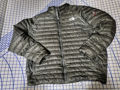 North Face Men's XXL 800 Goose Summit Series Gray Puffer Bubble Light Jacket 