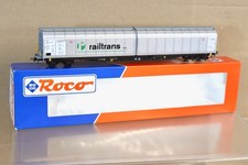 ROCO 47147 AAE RAILTRANS SLIDING DOOR BOGIE TRANSPORT WAGON 912-0 on