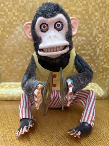 Vintage 1950’s Musical Jolly Chimp Clapping Cymbal Monkey  NonWorking