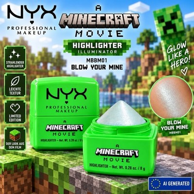 NYX A MINECRAFT MOVIE HIGHLIGHTER Illuminator MBBM01 BLOW YOUR MINE 1 Stück 8 g