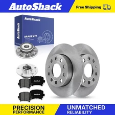 Rear Brake Rotors Premium Ceramic Pads Hubs for Audi A3 2008 VW Rabbit