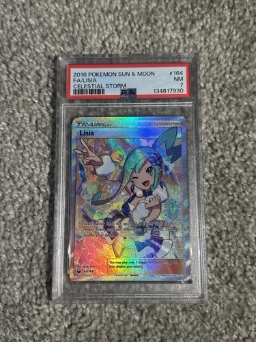 2018 Pokemon S&M Celestial Storm Lisia #164 | Full Art | PSA 7 NM NEAR MINT CARD