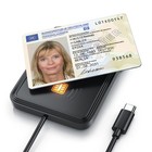 CSL USB 2.0 Dual Chipkartenlesegerät, USB-C, NFC, Smartcard, schwarz, 1,5m Kabel
