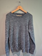 Chaps Sweater Mens Extra Large Blue Crew Neck Pullover Cotton XL