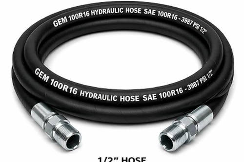 1/2" 2 Wire 100R16 Hydraulic Hose Assembly with 1/2" Male NPT Fittings 3987 PSI - product listing photo