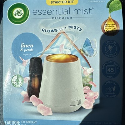 Air Wick Essential Mist Linen & Petals Starter Kit (Diffuser & Refill)