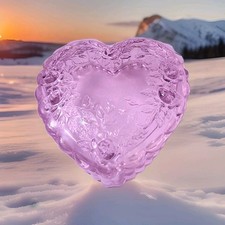 Scatola in vetro rosa cuore con rose realizzata da Mosser