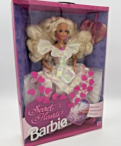 1992 Secret Hearts Barbie Doll NRFB Vintage Mattel Color Change Dress Hearts