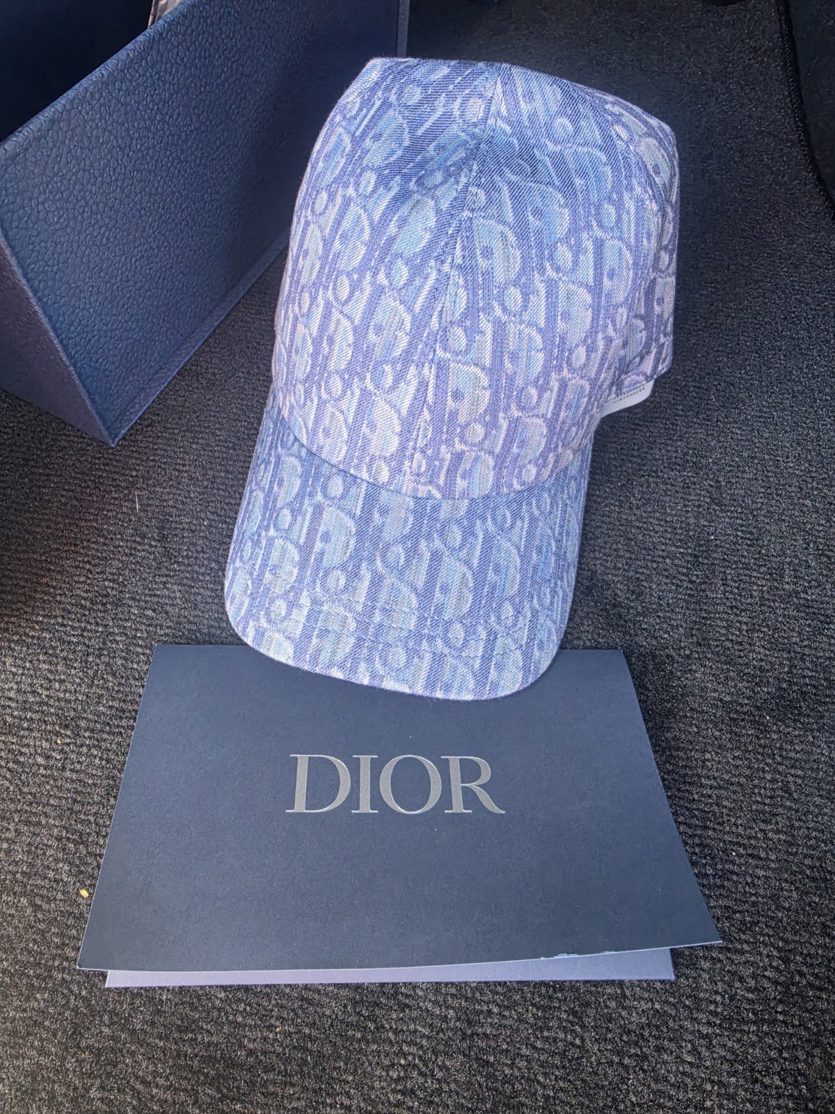 Dior Men’s Multi Color Blue Monogram Baseball Cap Style, Size XL image 3