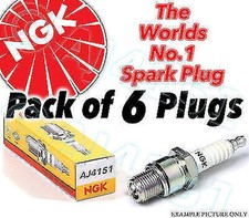 6x NEW NGK Replacement SPARK PLUGS - Part no. B6HS Stock no. 4510 6pk Sparkplugs