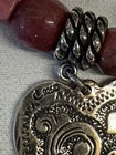 Vintage Sterling Silver Pink Rhodonite Heart Charm Bracelet, Carolyn Pollack 925 — photo 4