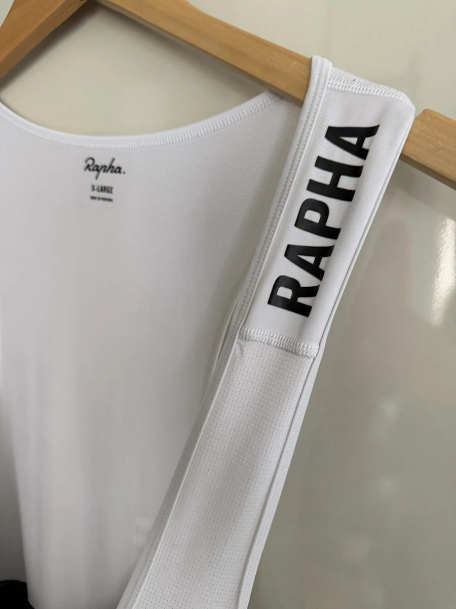 Rapha Pro Team womens Cycling Bib Shorts XL Black White Padded like new
